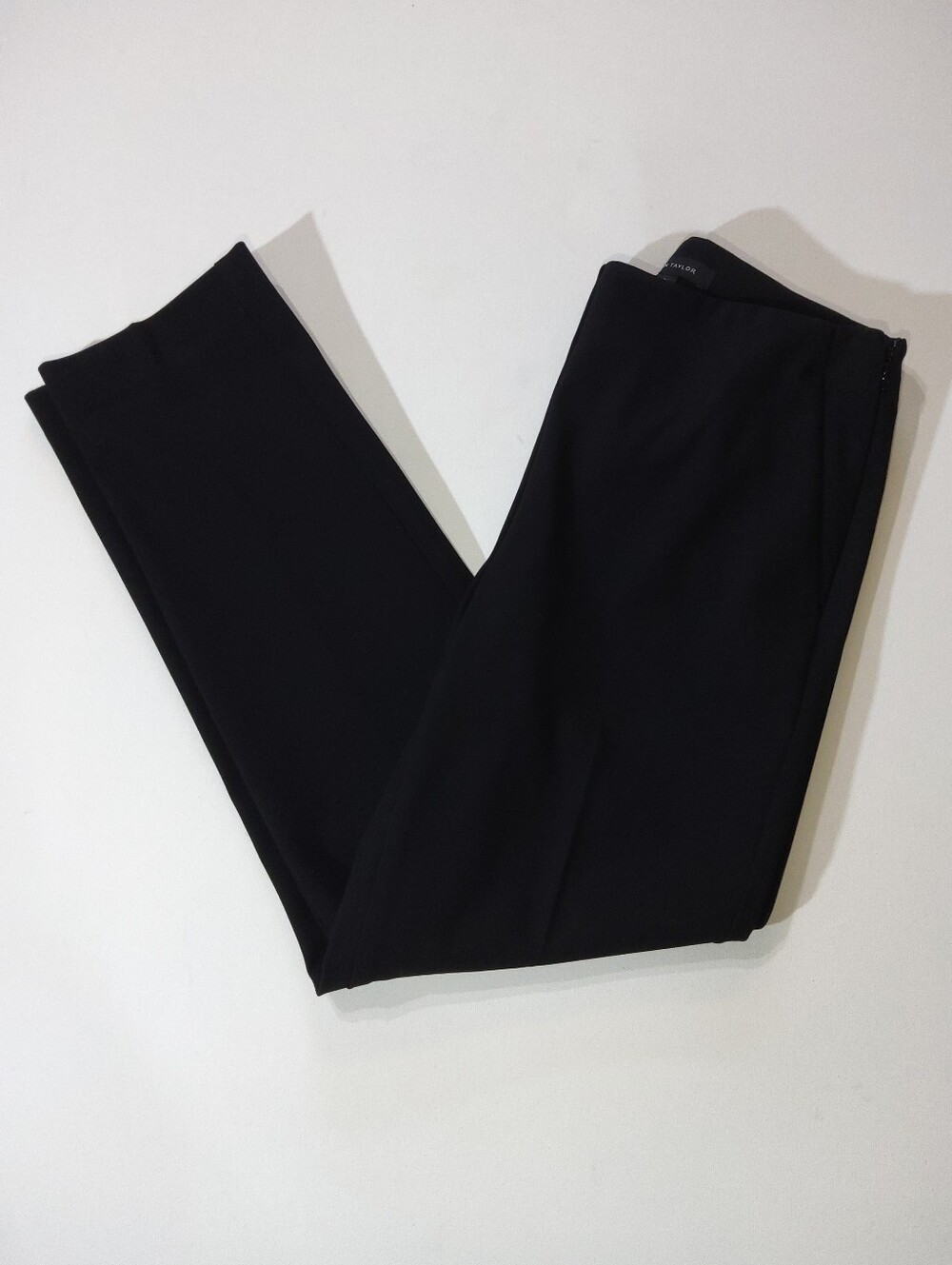 Ann Taylor Dress Pants Womens 0P Black Mid Rise Minimalist Office Career Bottoms